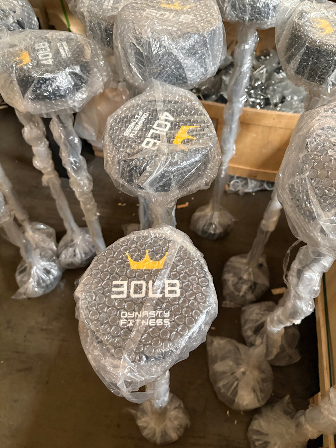 Fixed Curl 10 Urethane Barbell Set with Rack FCUBSWR