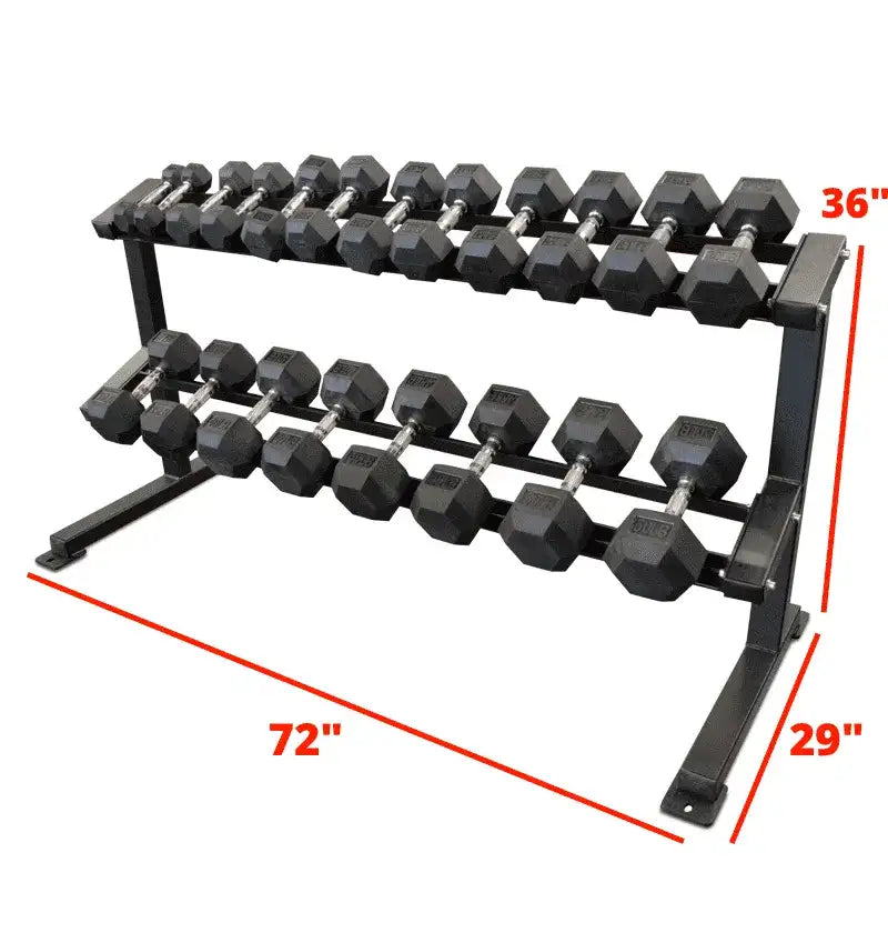 Rubber Hex Dumbbell Set