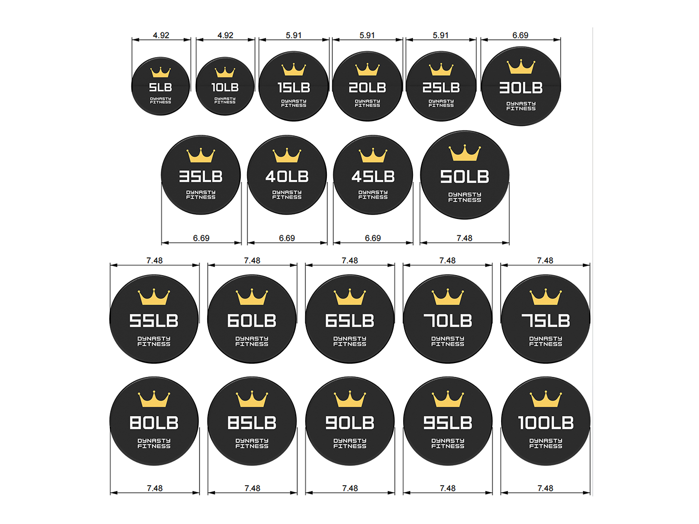 Urethane Dumbbell Set 5-100lb UDB5100
