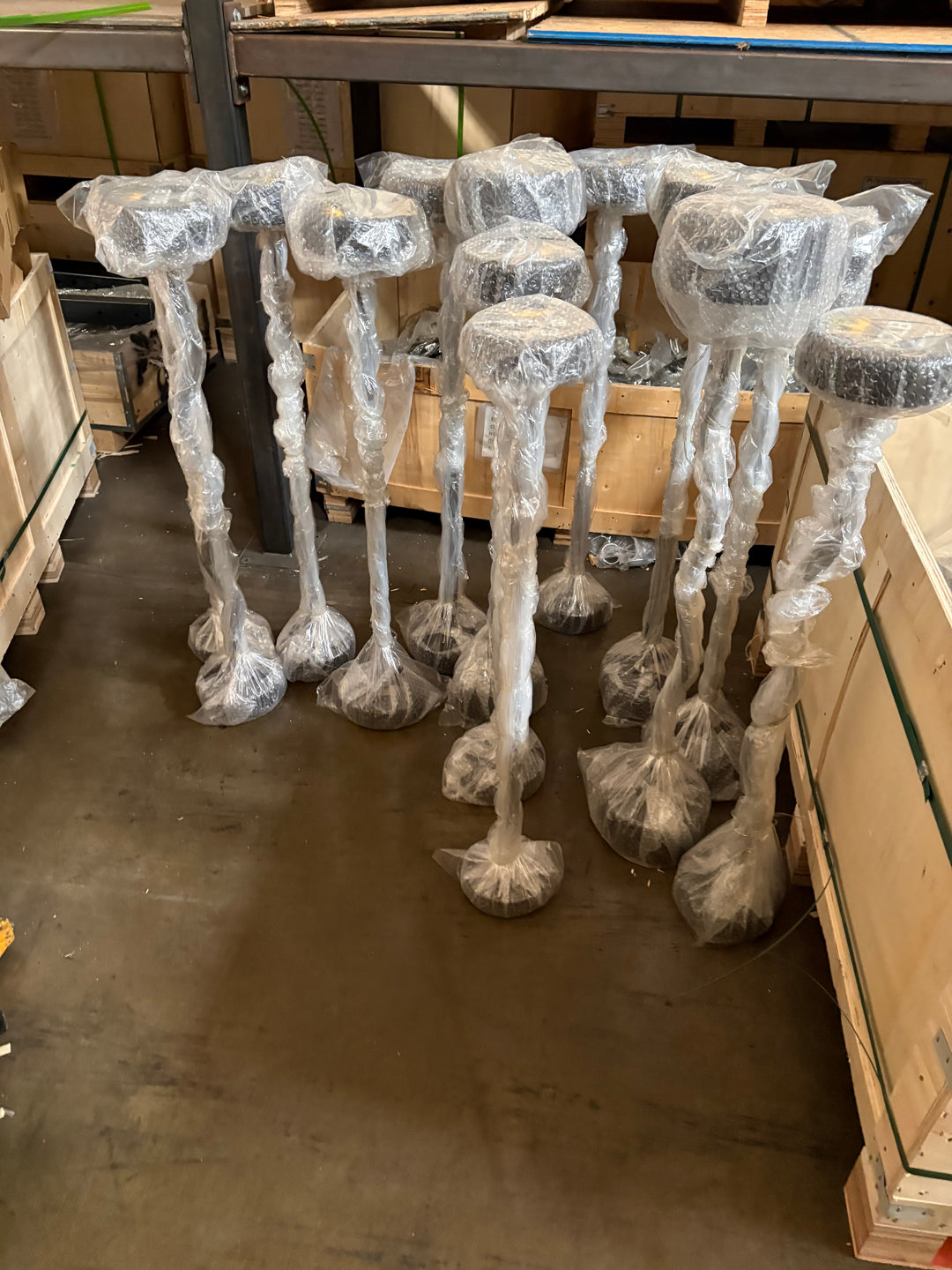 Fixed Curl 10 Urethane Barbell Set with Rack FCUBSWR