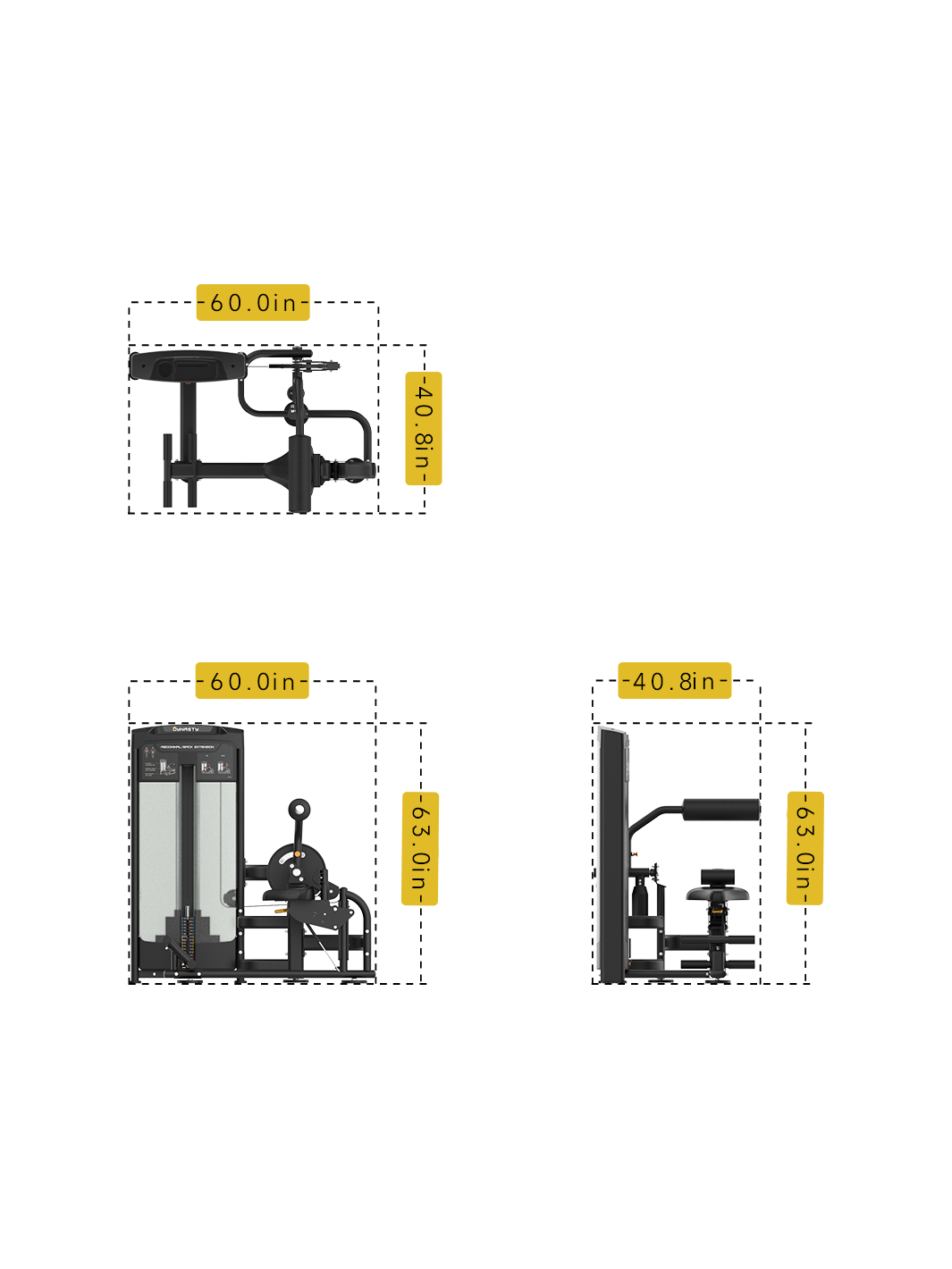 Abdominal/Back Extension Machine Measurement