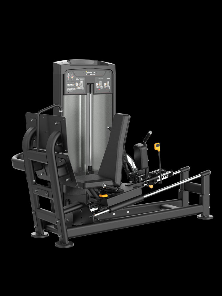 DRE8016 Commercial Leg Press Hack Squat Machine with dual functionality.