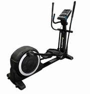 Elliptical trainer with digital display on a white background