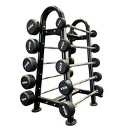 Fixed Straight 10 Urethane Barbell Set with Rack