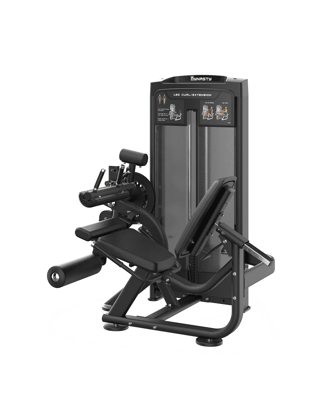 Side View of Leg Curl & Extension DRE8025 Machine Adjustable, durable leg trainer. 