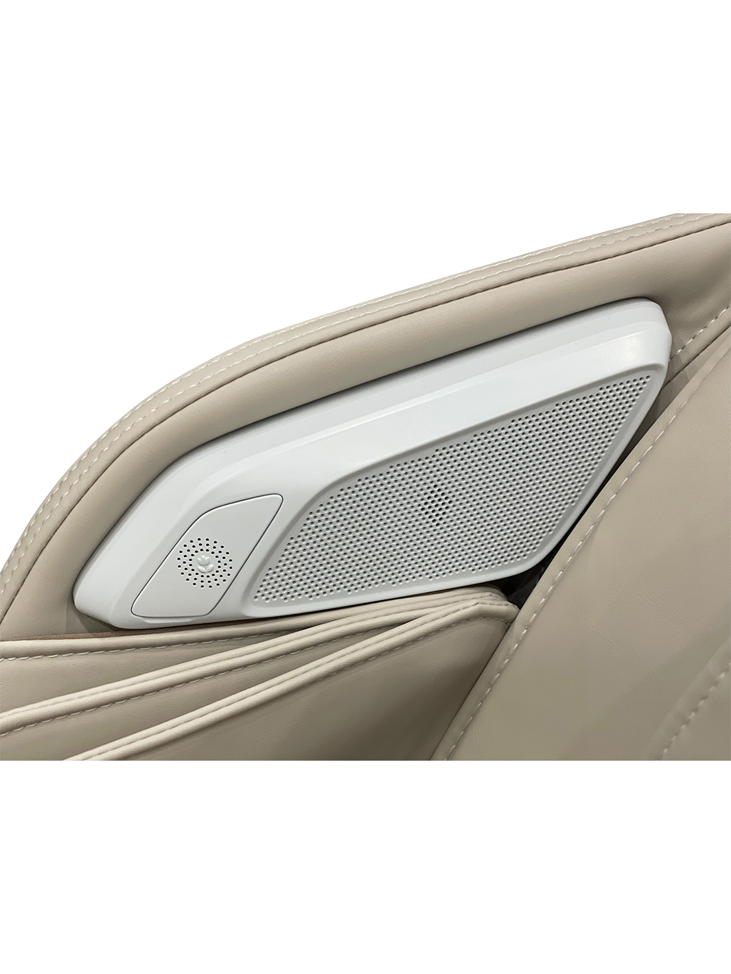 Dynasty Fitness Luxury Massage Chair M1001 with built-in speaker system.