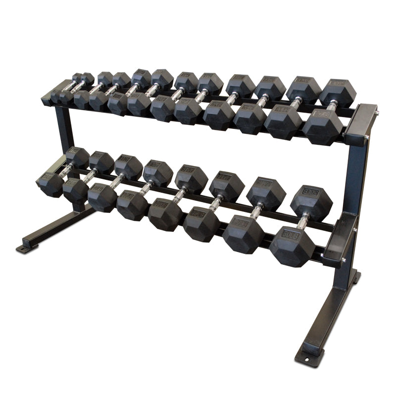 Rubber Hex Dumbbell Set