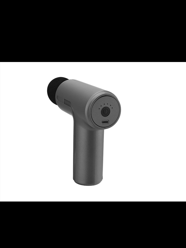 Rear view of Dynasty Fitness Mini Gun Massager U2 with USB-C charging port.