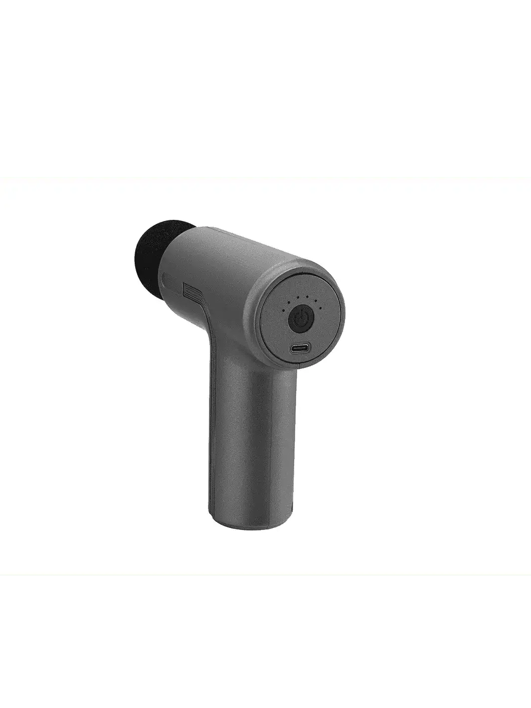 Rear view of Dynasty Fitness Mini Gun Massager U2 with USB-C charging port.