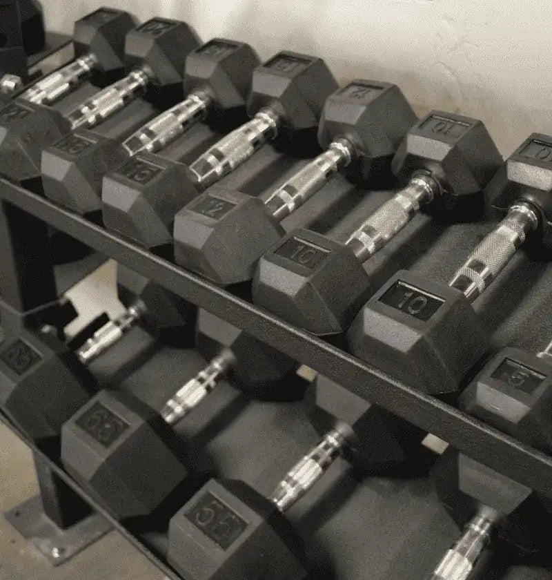 Rubber Hex Dumbbell Set