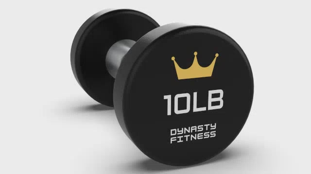 Load video: Urethane Dumbbell Set 5-75lb UDB575