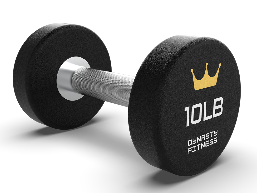 Urethane Dumbbells 5-50lb With Saddle Rack UDBR550